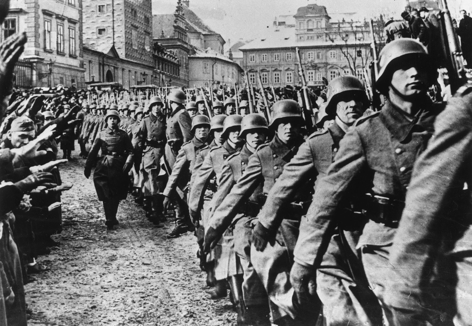 <p>Germany, under Adolf Hitler’s Nazi Party, draws nations across the world into a six-year conflagration that costs up to 80 million lives. Prime Minister Herzog favours neutrality in the War, but is deposed by supporters of the pro-British statesman and general, Jan Smuts. Smuts declares South Africa officially at war with Germany.</p>